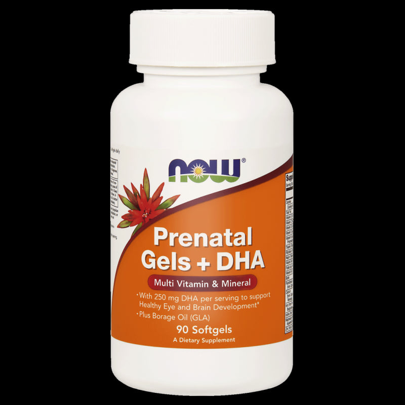 Gels prénataux et DHA vitamines et minéraux prénataux et DHA 90 gélules NOW FOODS