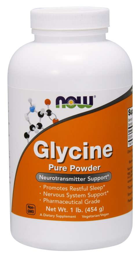 Glycine poudre pure glycine 454 g NOW FOODS