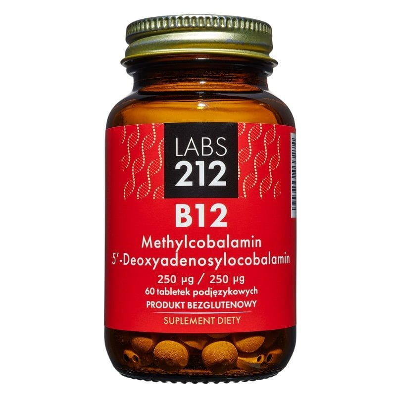 B12 méthylcobalamine 5' désoxyadénosylocobalamine 60 comprimés LABS212