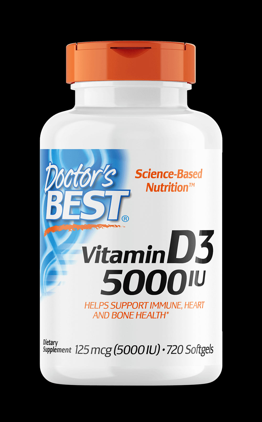 Vitamine D3 5000 ui 125 mcg 720 gélules DOCTOR'S BEST