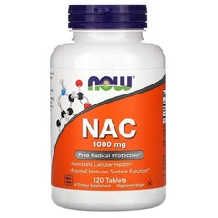 NAC - n - acétyl L - cystéine 1000 MG 120 comprimés NOW FOODS