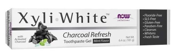 Xyliwhite gel dentifrice rafraîchissant au charbon de bois avec dentifrice au goût de menthe 181 g NOW FOODS SOLUTIONS