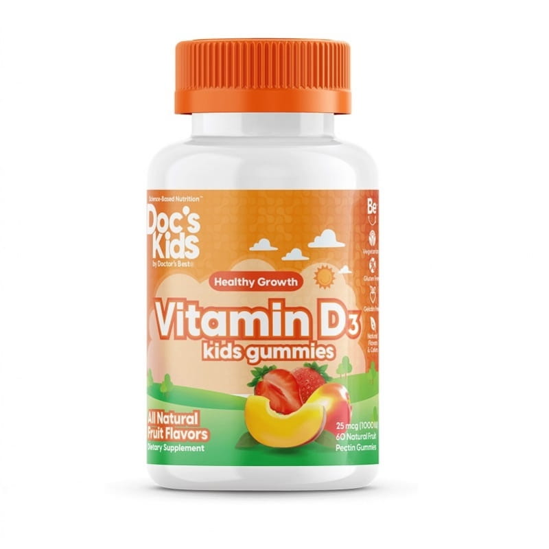 Bonbons à la vitamine D3 pour enfants gommes à la vitamine D3 pour enfants 60 pièces DOCTOR'S BEST