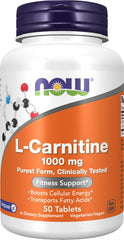 L-carnitine L-carnitine 1000mg 50 comprimés NOW FOODS