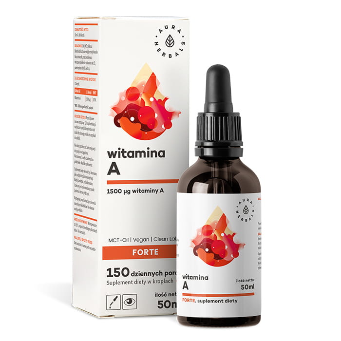 Vitamine A FORTE en gouttes de 50 ml AURA HERBALS