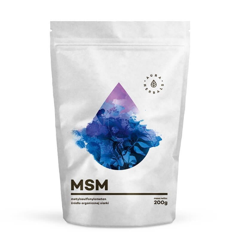 Poudre de composé soufré organique MSM 200 g AURA HERBALS
