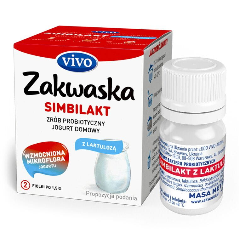 Simbilakt de yaourt maison avec cultures de bactéries vivantes lactulose Paquet probiotique 2 x 15g SOURCES VIVO