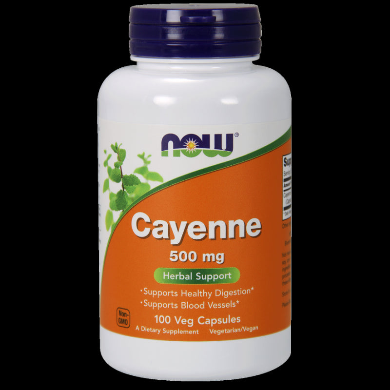 Cayenne Poivre de Cayenne 500 MG 100 Capsules NOW FOODS