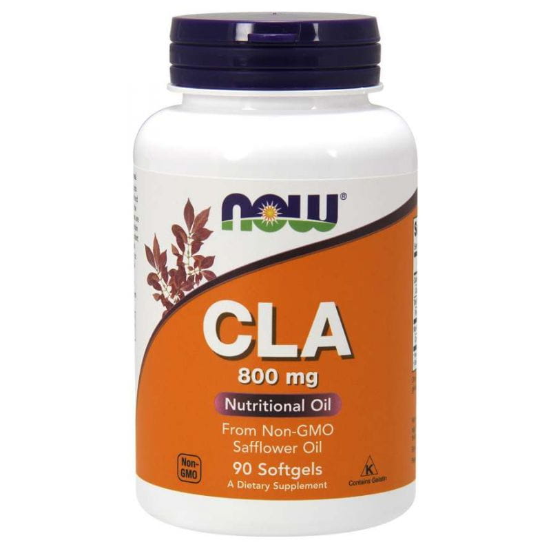 CLA 800 MG acide linoléique conjugué à partir d'huile de graines de carthame 90 gélules NOW FOODS