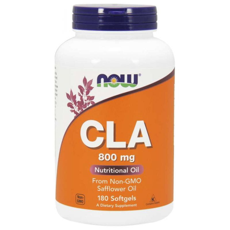 CLA 800 MG acide linoléique conjugué à partir d'huile de graines de carthame 180 gélules NOW FOODS