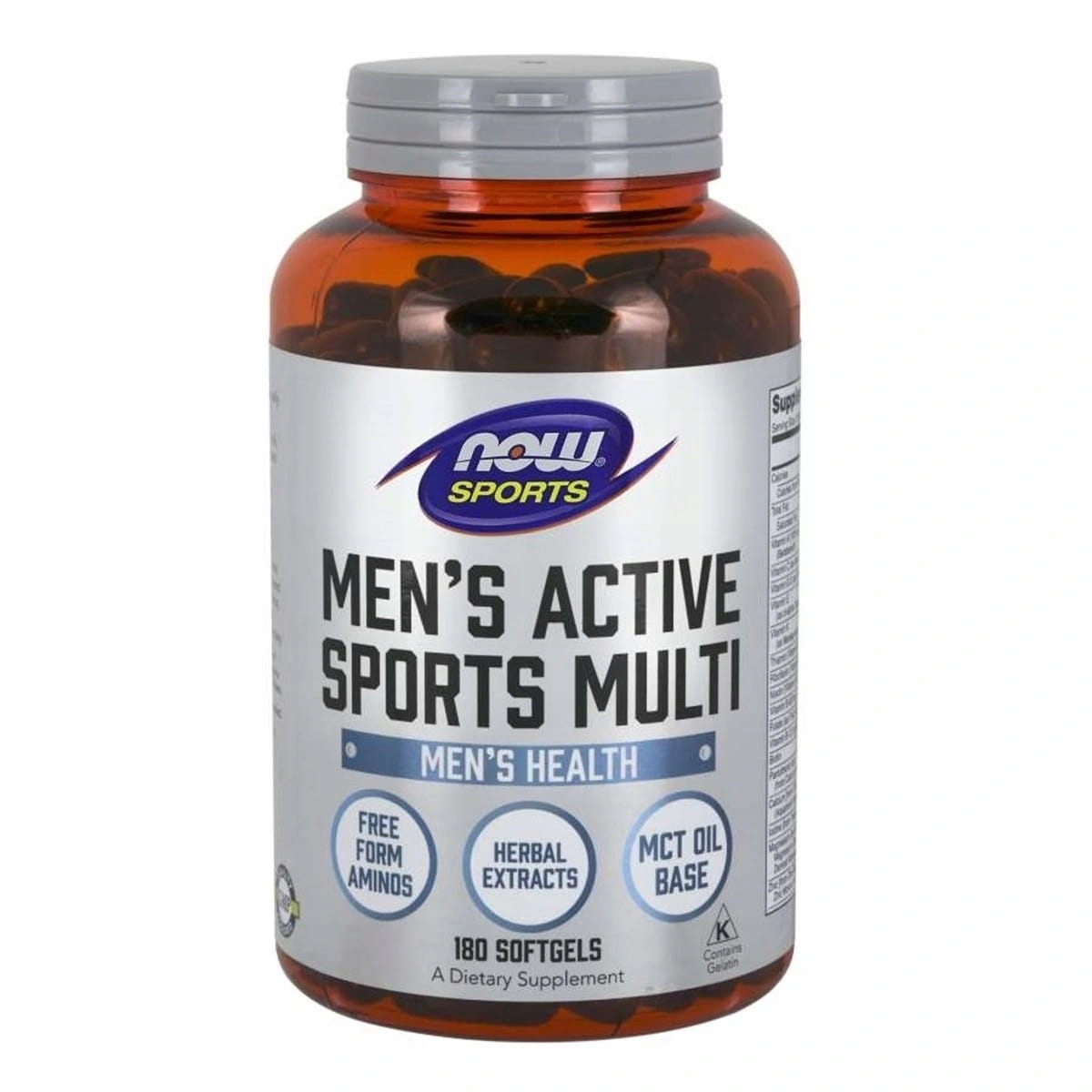 Multi-sports actifs pour hommes 180 gélules NOW FOODS