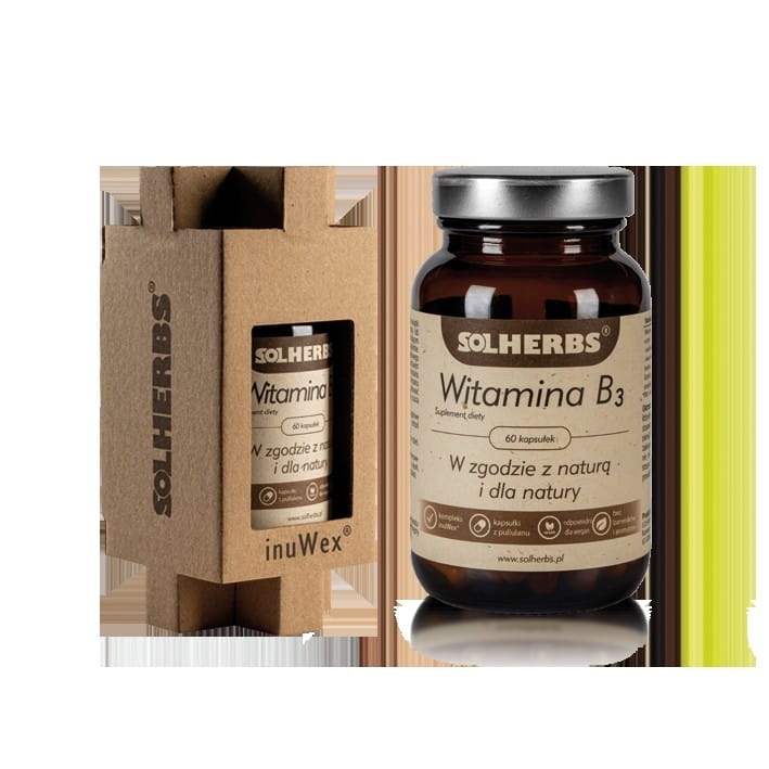 Vitamine B3 60 gélules (500 mg) - SOLHERBS