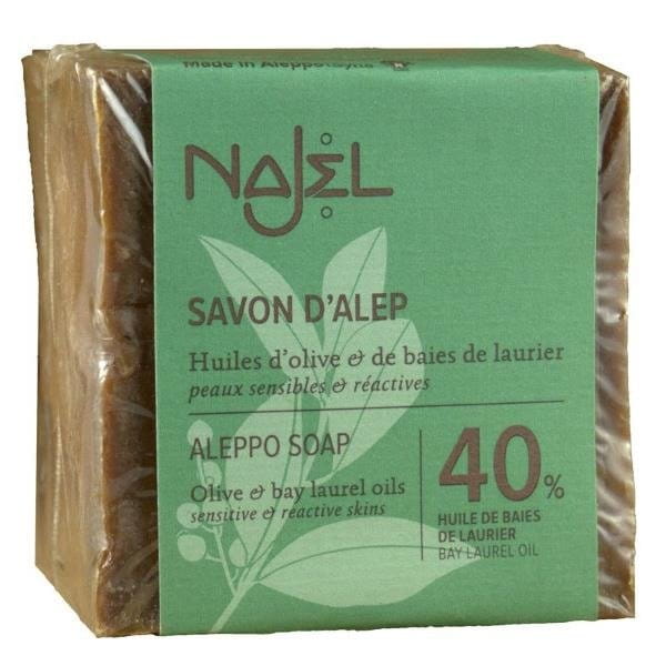 Savon d'Alep à l'huile de laurier 40% 185g NAJEL