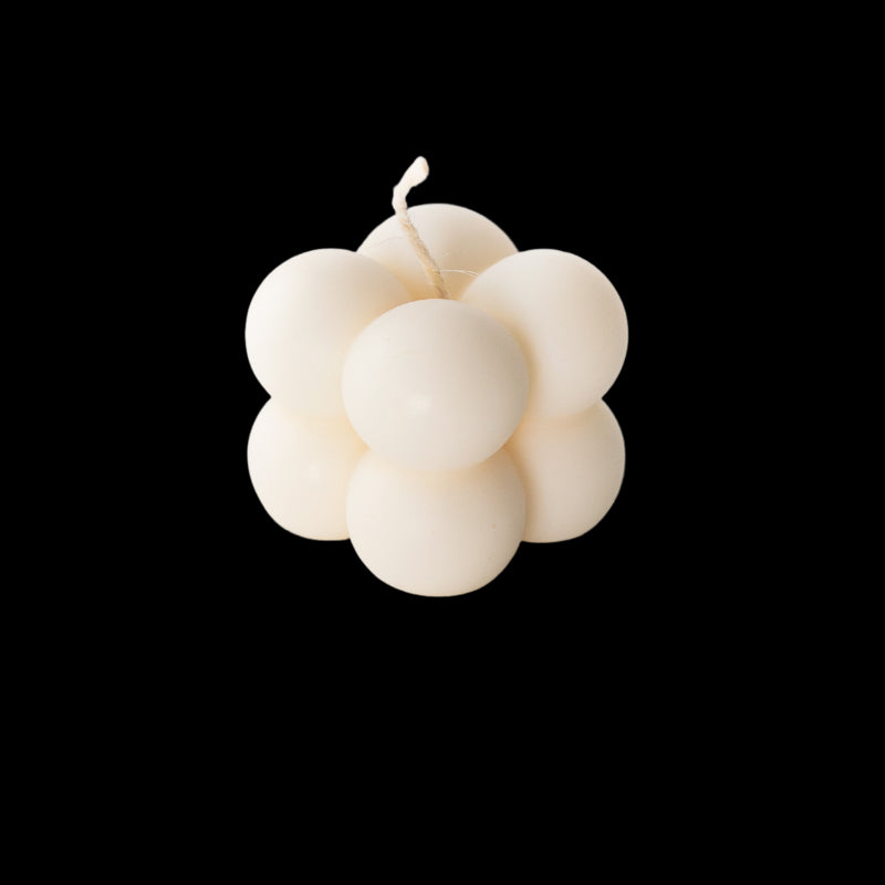 Bougie bulle à la cire de colza 100% naturelle - petit MOHANI blanc