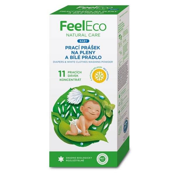 Lessive en poudre pour vêtements blancs et couches FEEL ECO BABY