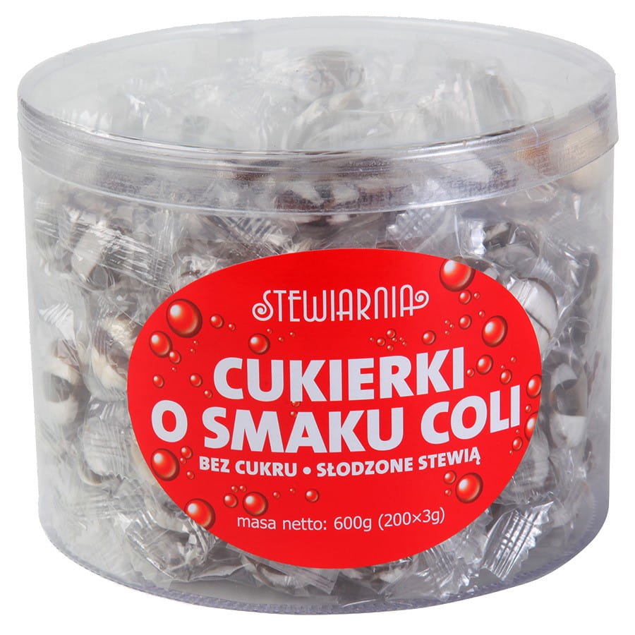 Bonbons au cola sans sucre, tube de 600g (environ 200 pcs.)