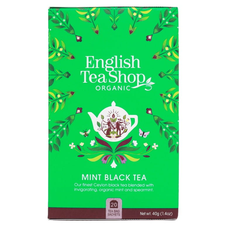 Thé noir à la menthe BIO 40g (20x2g) ENGLISH TEA SHOP