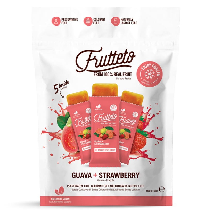 Sorbet fraise-goyave à congeler 5x50g FRUTTETO