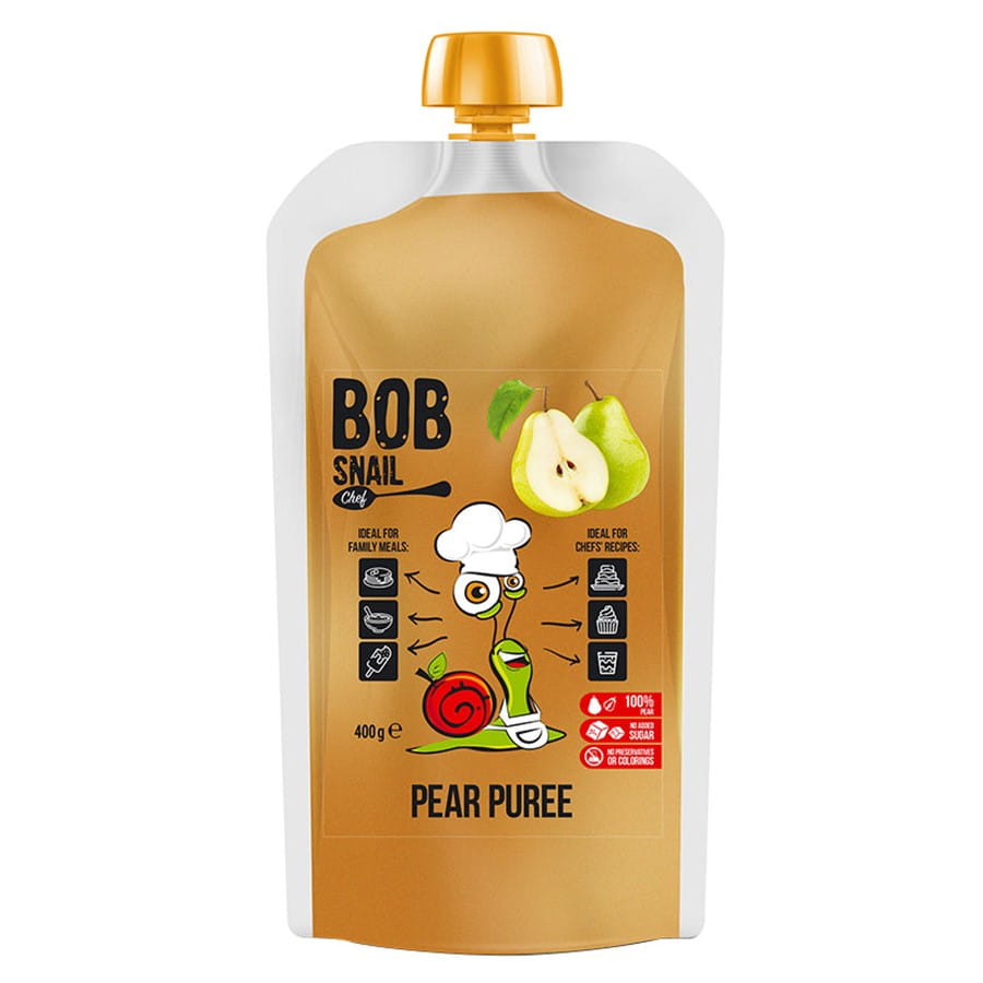 Purée de poire 100% fruit 400ml BOB ESCARGOT