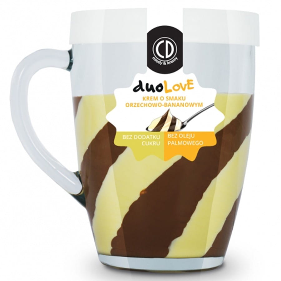 Crème au goût de noix-banane - duolov 300g (verre) - CD