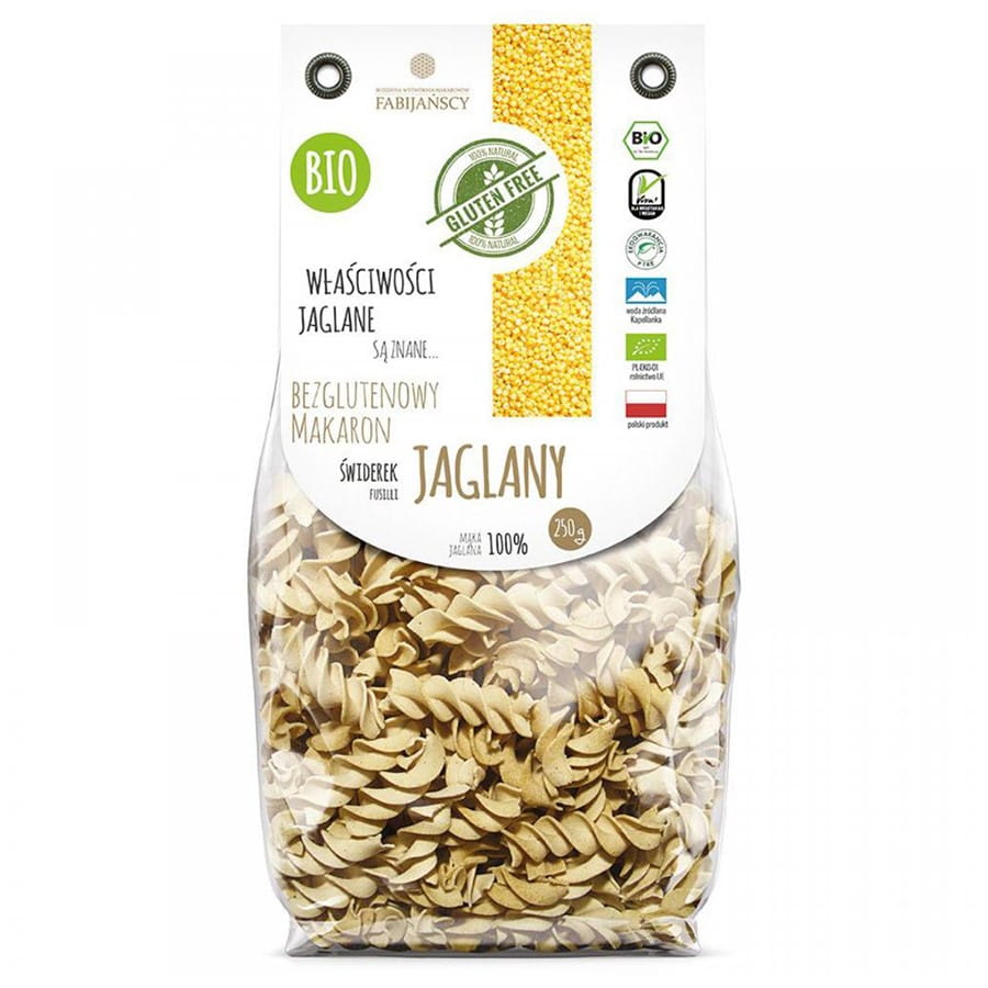 Millet "świderek" pâtes sans gluten BIO 250g FABIJAŃSCY