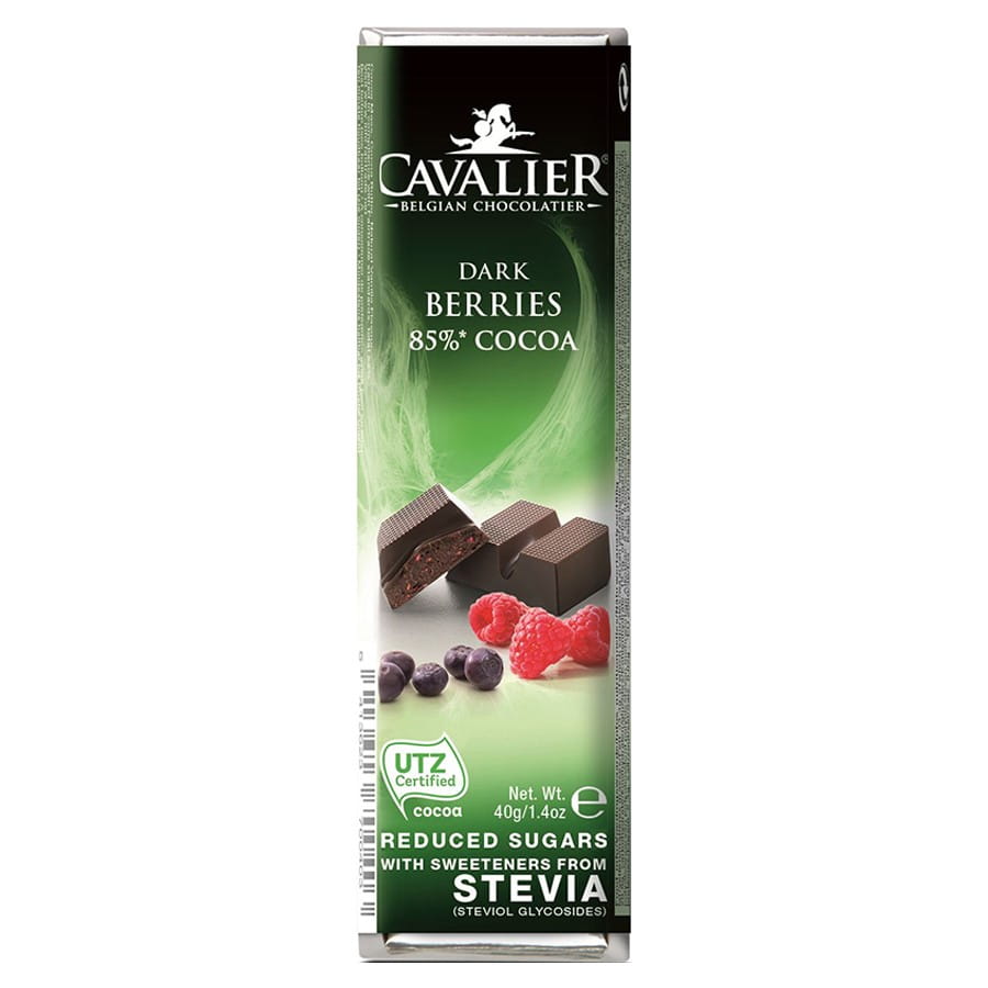 Tablette chocolat noir aux fruits des bois 40g CAVALIER