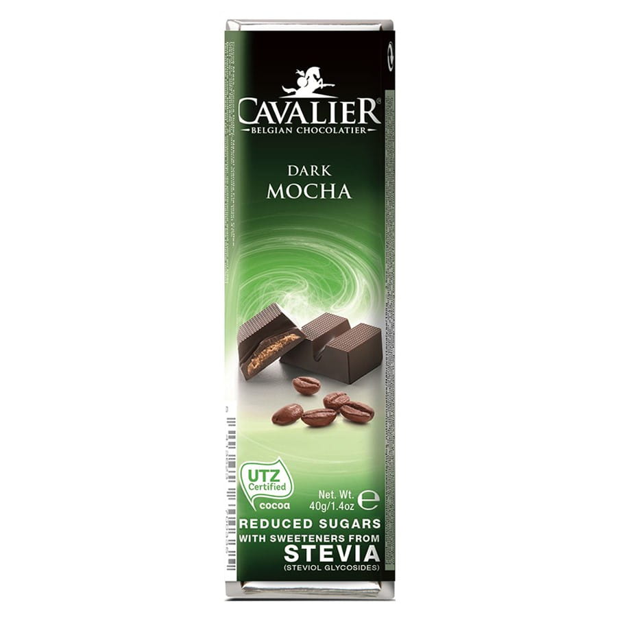 Tablette chocolat noir fourré café 40g CAVALIER