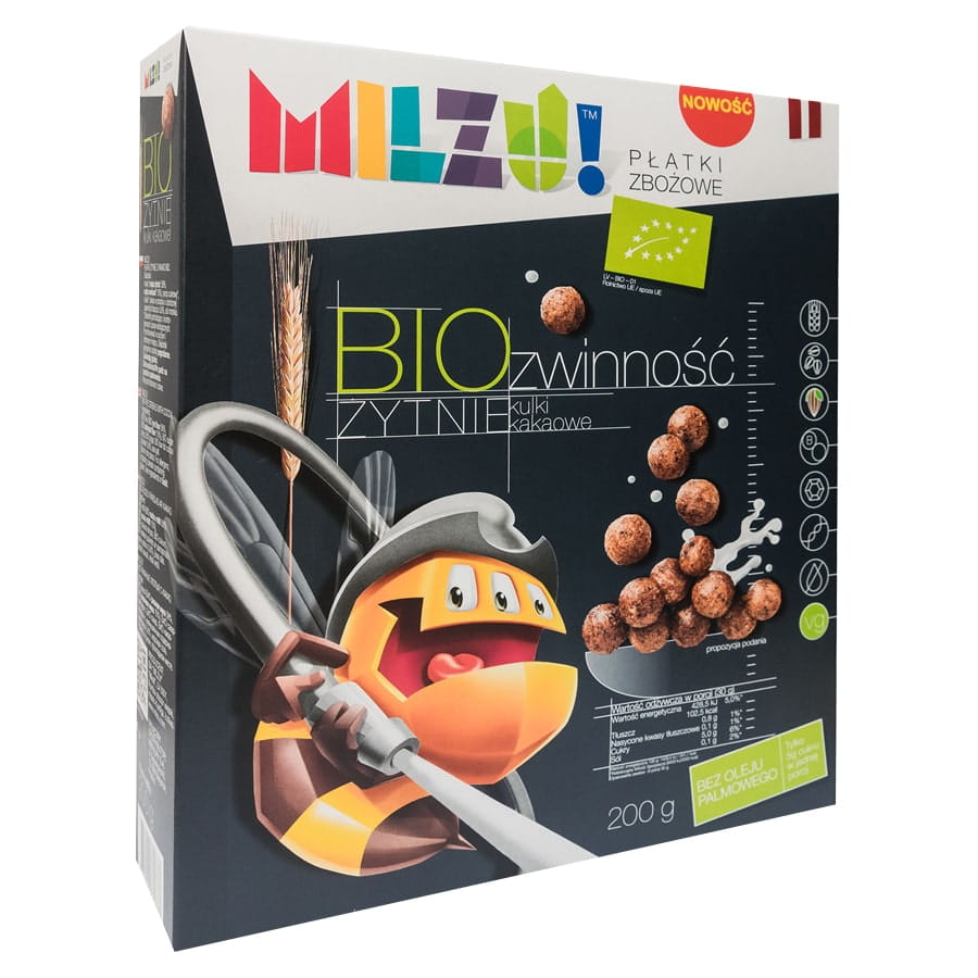 Flocons de seigle - boules de cacao d'avoine - agilité BIO 200g MILZU