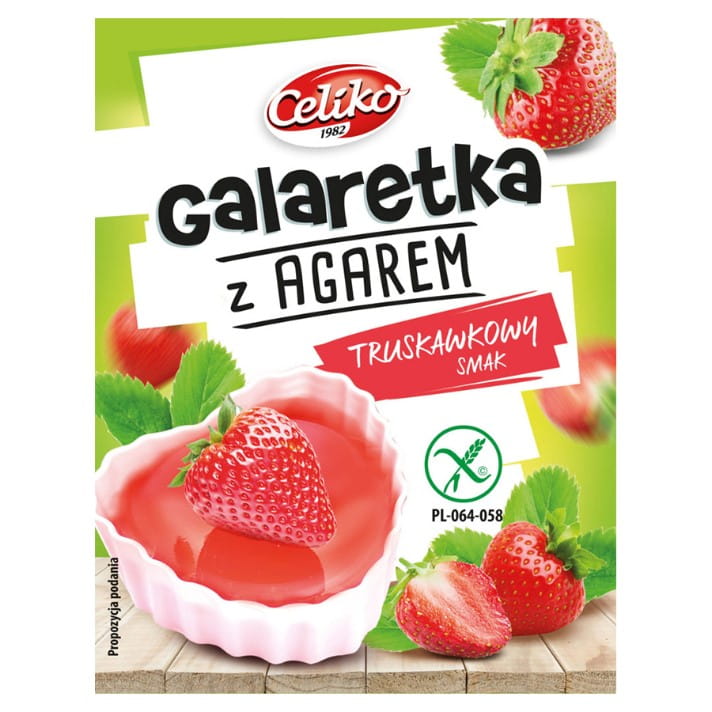 Gelée d'agar fraise sans gluten 45g CELIKO