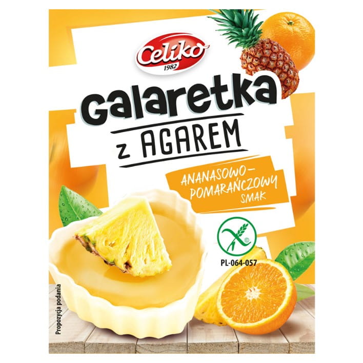 Gelée d'agar saveur ananas - orange sans gluten 45g CELIKO