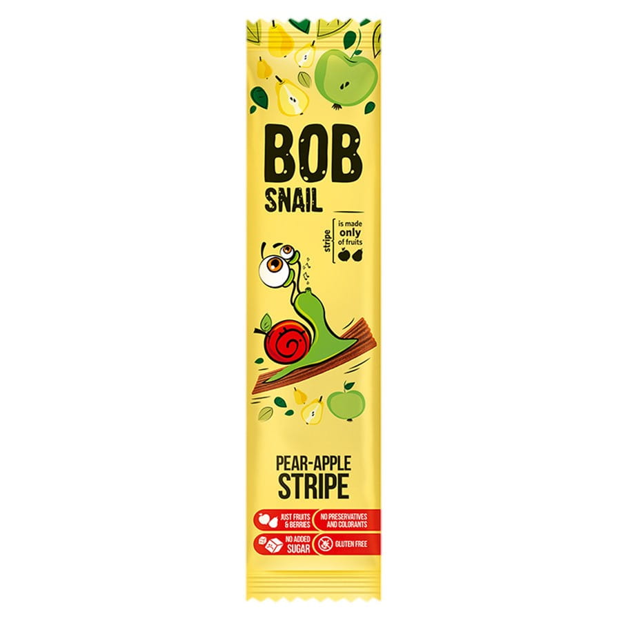 Snack rayé pomme et poire 14g BOB SNAIL