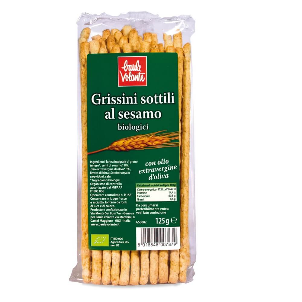 Bâtonnets de gressins au sésame BIO 125 g BAULE VOLANTE