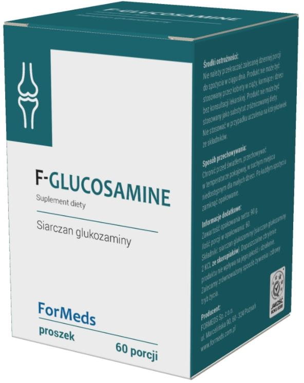 F - sulfate de glucosamine glucosamine 1125mg 60 portions 90g FORMEDS