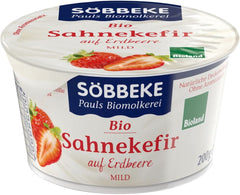 Crème kéfir aux fraises BIO 200 g - SOBBEKE