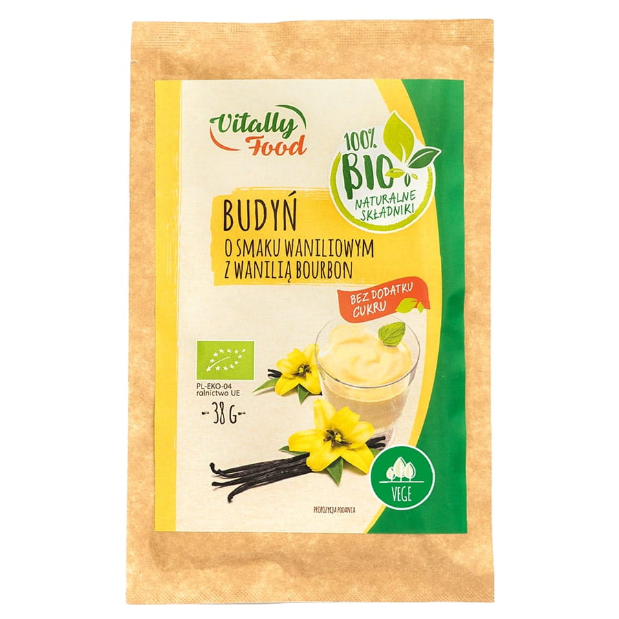 Boudin saveur vanille à la vanille bourbon sans sucre ajouté BIO 38g VITALLY FOOD