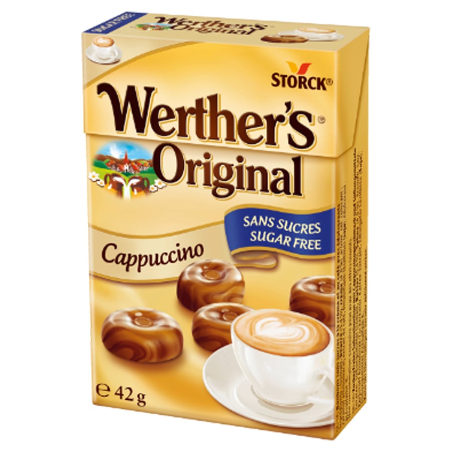 Caramels saveur cappuccino sans sucre 42g WERTHER'S ORIGINAL