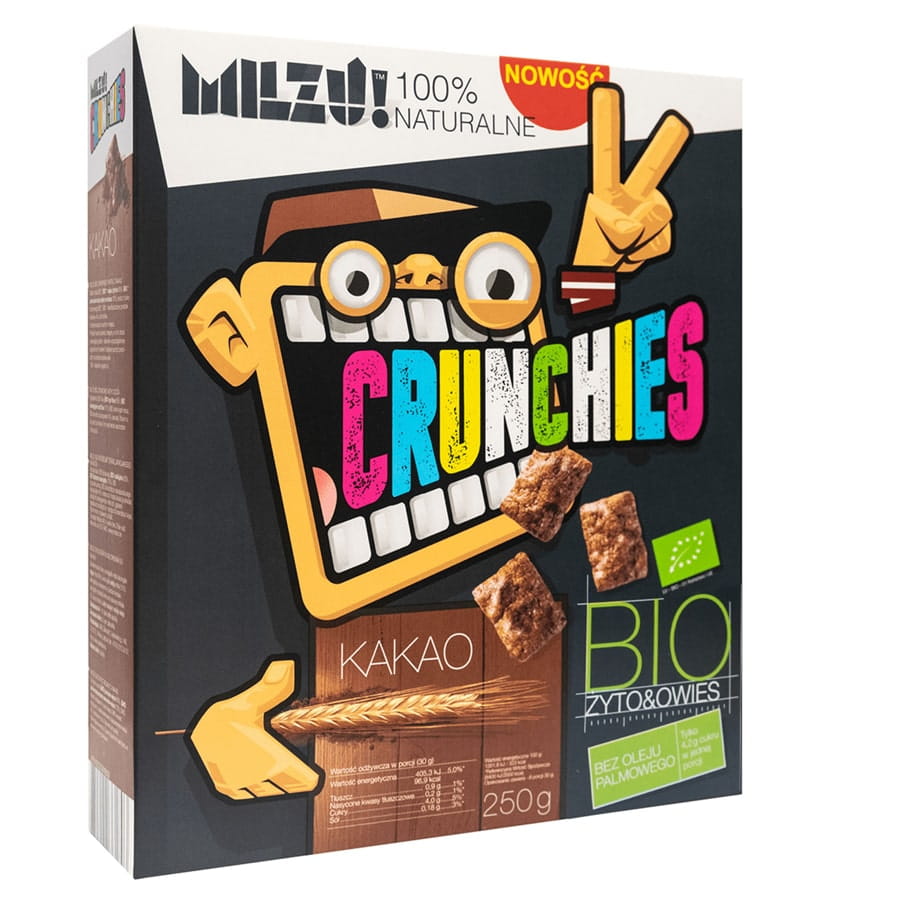 Croquants seigle et avoine au cacao BIO 250g MILZU