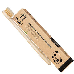 Brosse à dents en bambou pour enfant beige ZUZIA