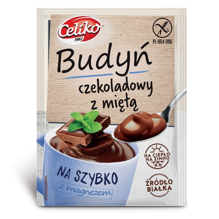 Pudding rapide au chocolat et à la menthe sans gluten 37g CELIKO