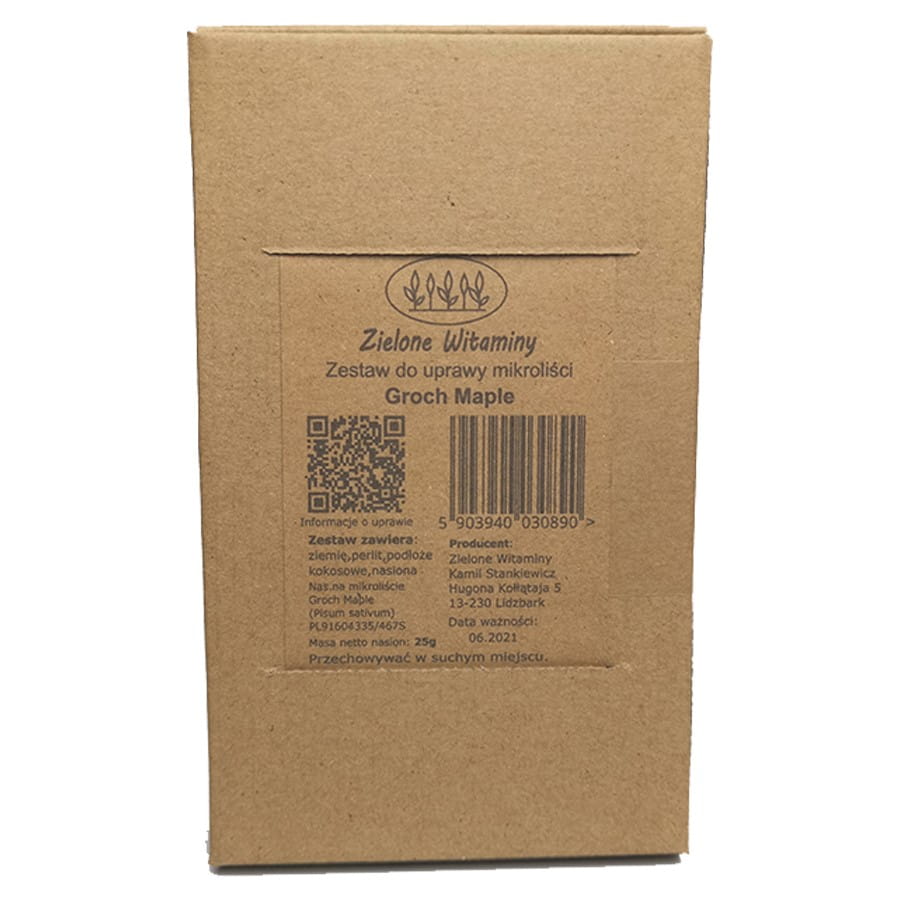 Kit de culture microfloves - pois à l'érable VITAMINES VERTES