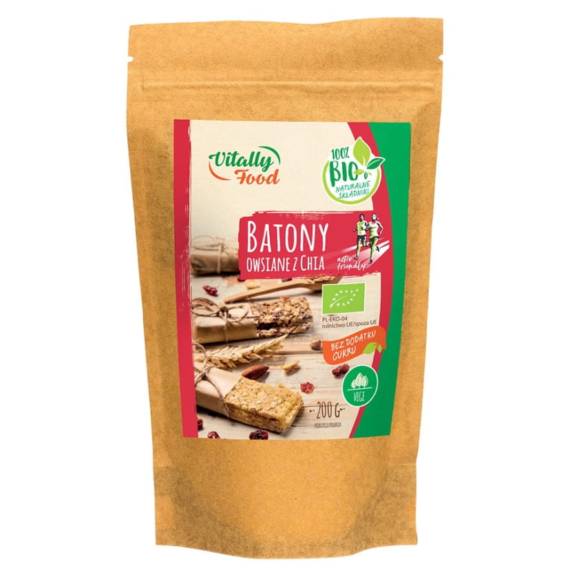 Mélange pour barres d'avoine au chia BIO 200g VITALLY FOOD