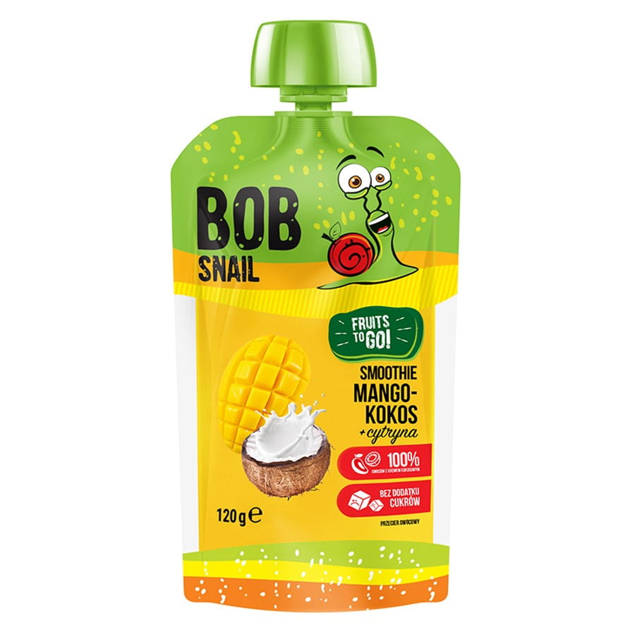 Mangue - smoothie coco - citron sans sucre ajouté 120g BOB SNAIL
