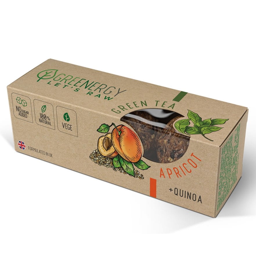 Billes crues abricot - thé vert 48g GREENERGY
