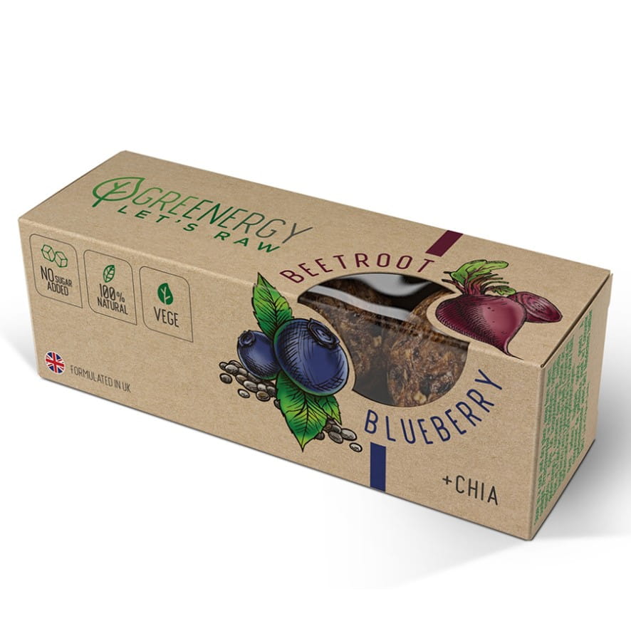 Boulettes de betteraves crues - myrtille 48g GREENERGY