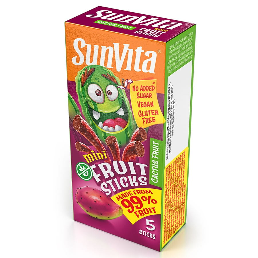 Bâtonnets de fruits sans sucre ajouté - fruit de cactus 50g (5x10g) SUNVITA