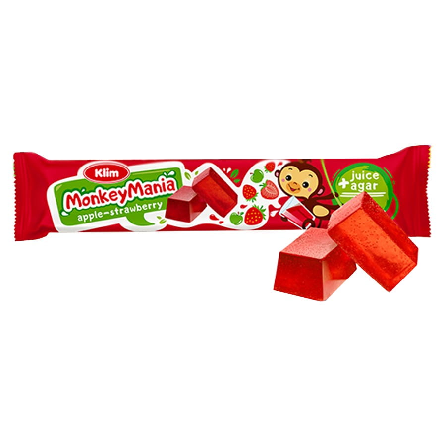 Gelée Monkey Mania - pomme - fraise 39g KLIM
