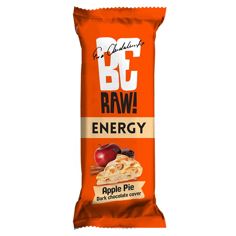 Tablette tarte aux pommes enrobée de chocolat BERAW energy "tarte aux pommes" PURELLA 40g