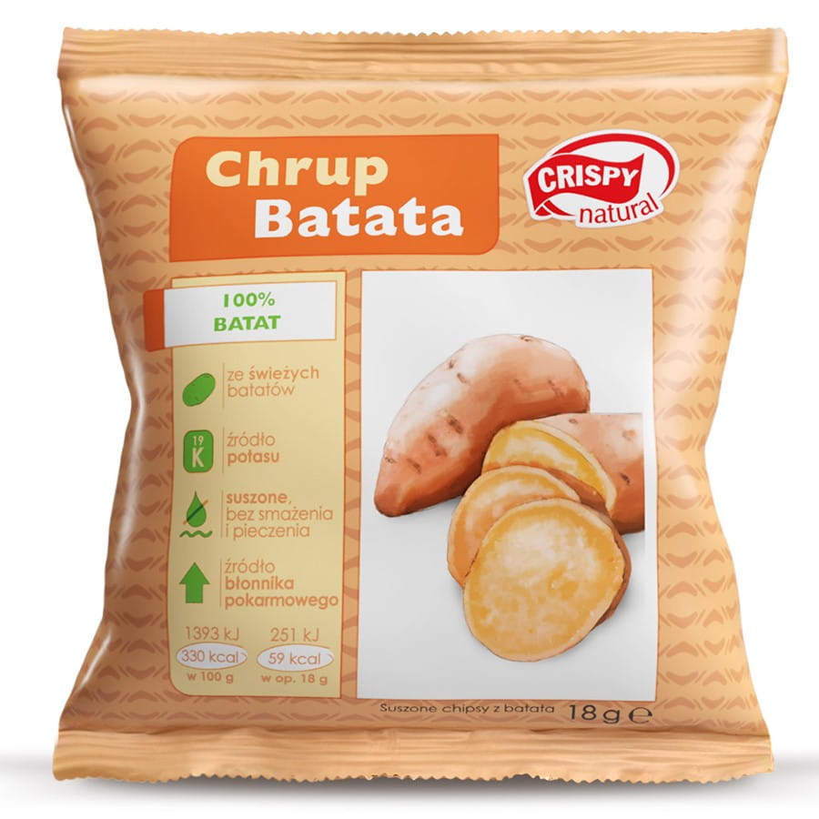 Tranches de patates douces séchées 18g CRISPY