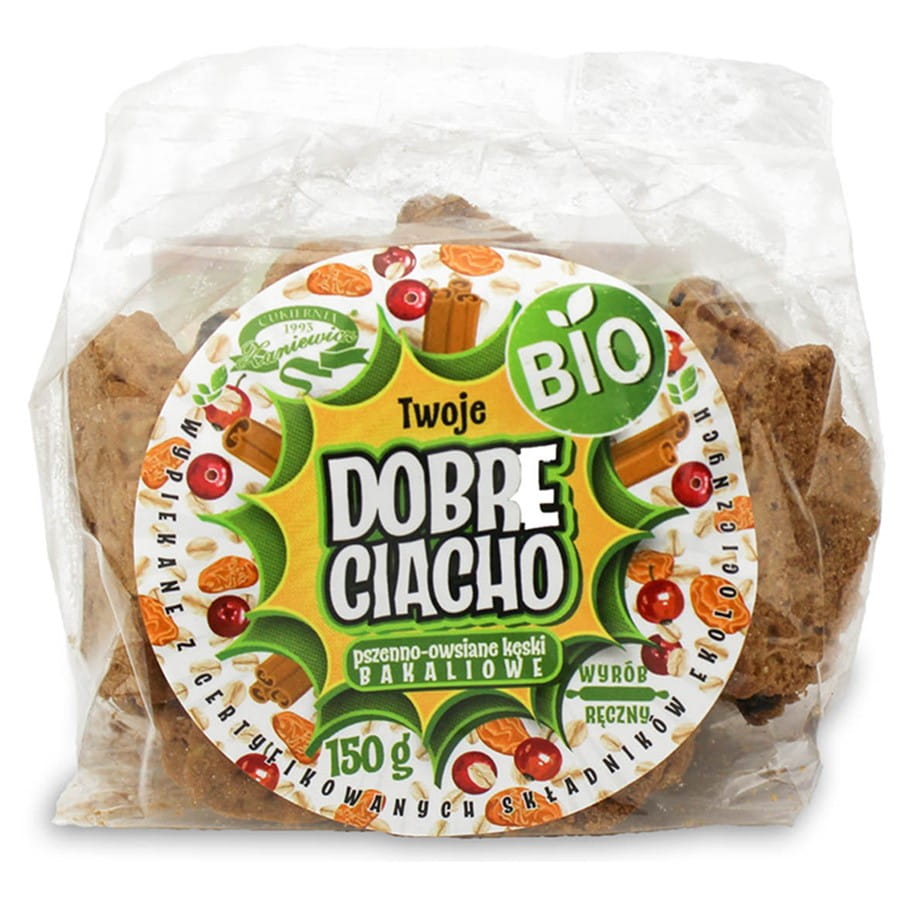 Biscuits à l'avoine "kęski" aux raisins secs et canneberges BIO 150g BON CIACHO