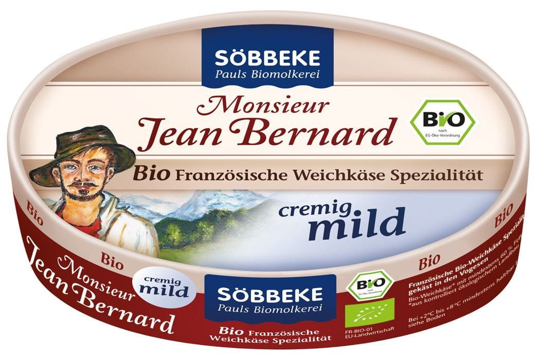 Fromage à pâte molle jean bernard BIO 200 g - SOBBEKE